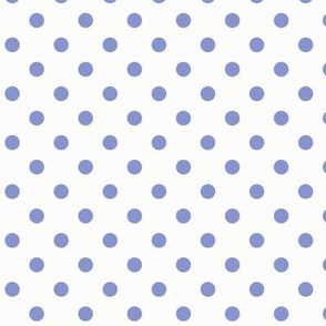 Dotty: Periwinkle Blue & White Polka Dot, Dotted