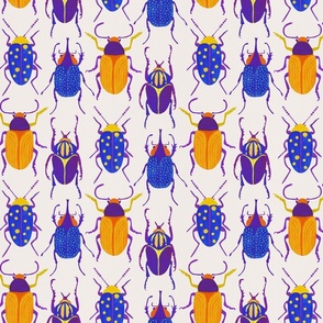 Doodle bright bug pattern