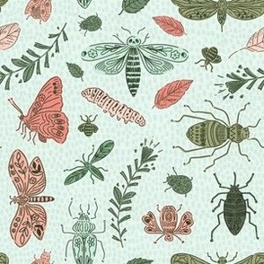 Doodle Bugs - Pink + Green