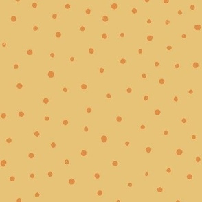 Hand Drawn Small Dots-Orange Yellow