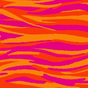 Tiger abstract animal print  in neon