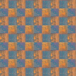 Blue Abstract Striped Check Small