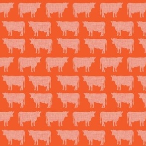 small papaya + geranium cows