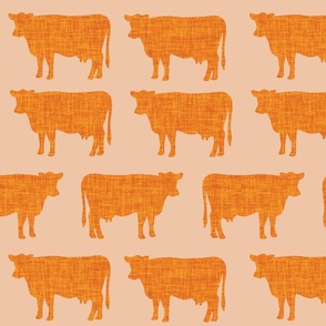 small orange ice + orange cows