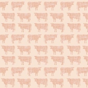 small creme orange + spring's coral cows