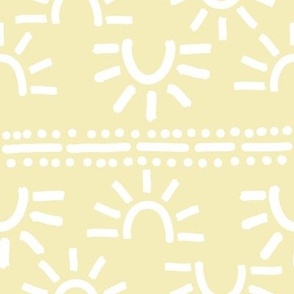 happy suns butter border print