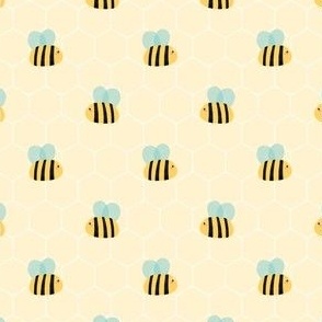 Bumble Bees & Honeycomb - Yellow