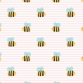 Bumble Bees - Pink Stripes