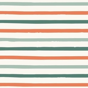 Joy Stripe_Large_Multi-Green-Dusty Orange_HuftonStudio