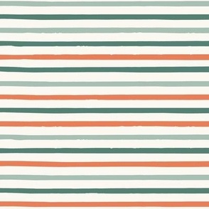 Joy Stripe_Medium_Multi-Green-Dusty Orange_HuftonStudio