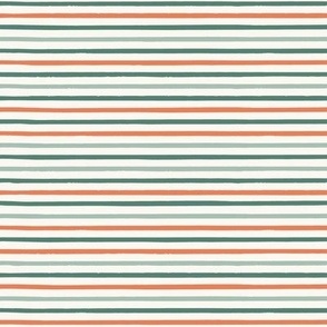 Joy Stripe_Small_Multi-Green-Dusty Orange_HuftonStudio