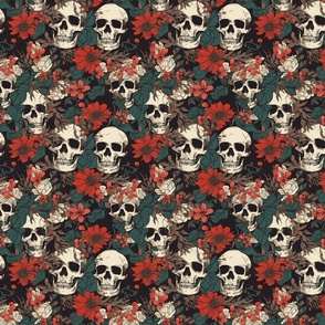 Goth Skulls and Flowers 6