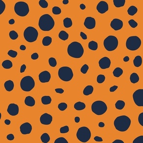 Ladybird Spots - Large - Orange / Navy