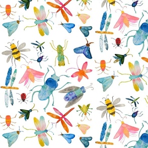Colorful Watercolor Bugs