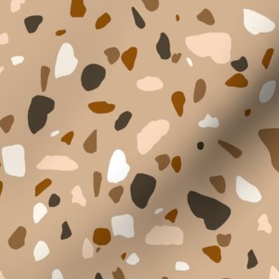 Terrazzo on Tan Brown // Large Scale