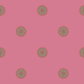 mini mandala star - pink
