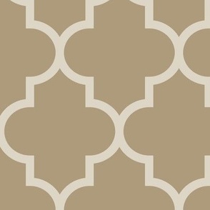 quatrefoil tan custom