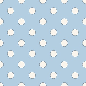 Polka dots, blue