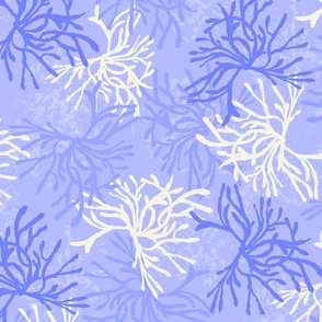 Seaweed swirl blue cobalt blue white Jumbo Scale by Jac Slade