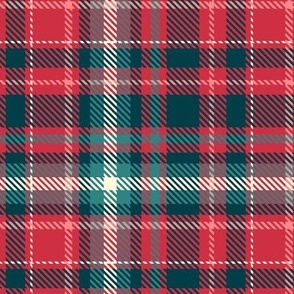 Christmas plaid Red and Teal
