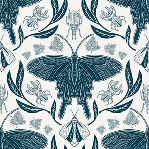 Butterfly  and beetles - decorative