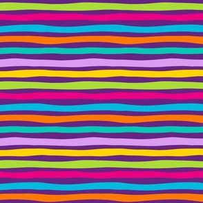 Magic Doodle Stripes RAINBOW - MEDIUM - Multicolor Purple
