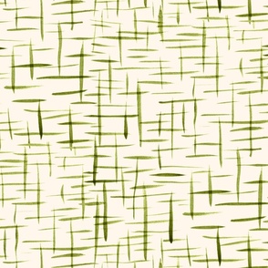 Waffle watercolor texture | grass green on cream | 24