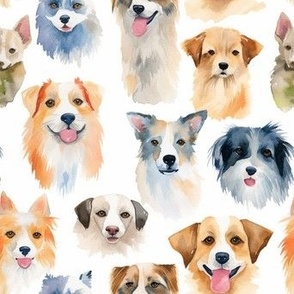 Watercolor dogs 2