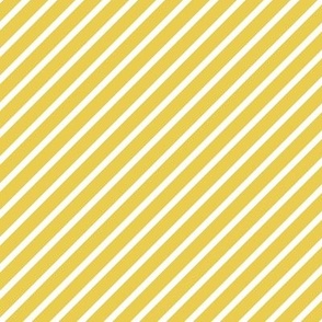 M - Diagonal Stripes Yellow White Retro Vintage Geometric Classic Cheery Bright