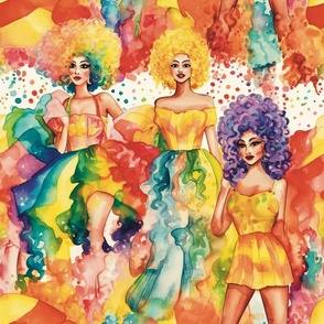 Pride Queens watercolor