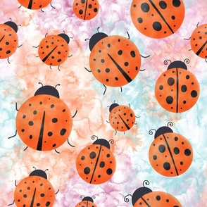 Whimsical Watercolor Ladybugs