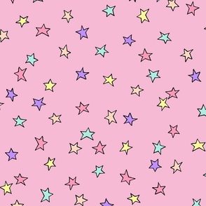 Rainbow Stars - Pink