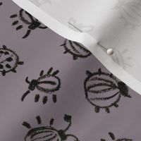 doodle bugs on muted purple by rysunki_malunki