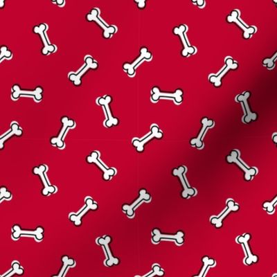 DOG Bone, Cute Dog Bandana, Dog Bone Treat, Dog Bones, Red and White