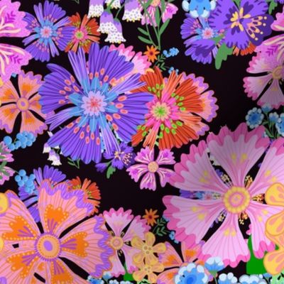 fantasy floral (black background)