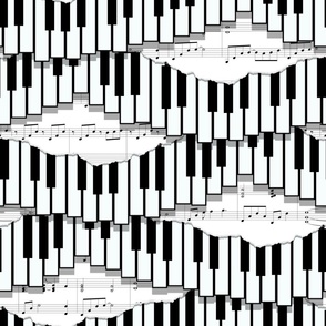 Piano Keys and Music Notes