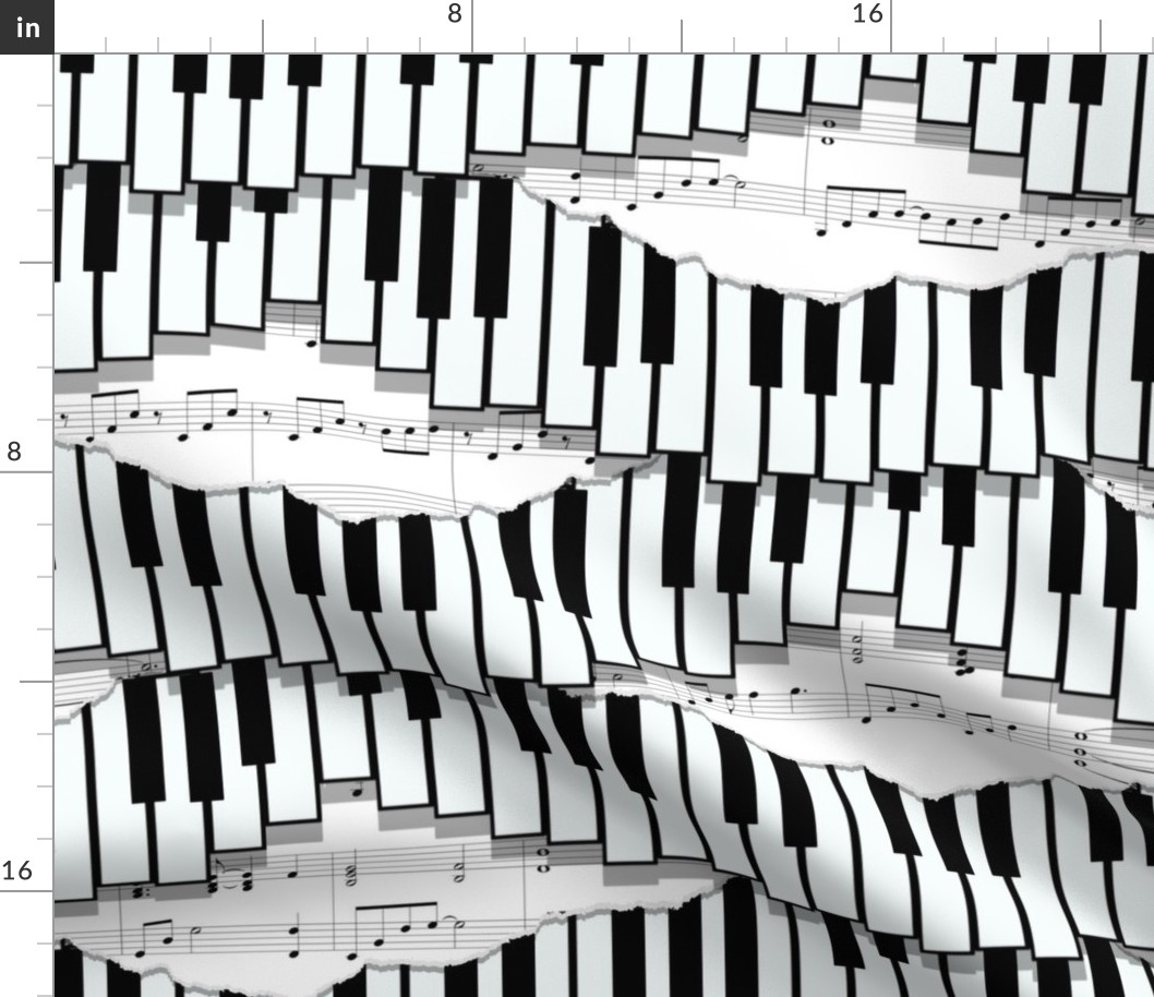 Piano Keys and Music Notes