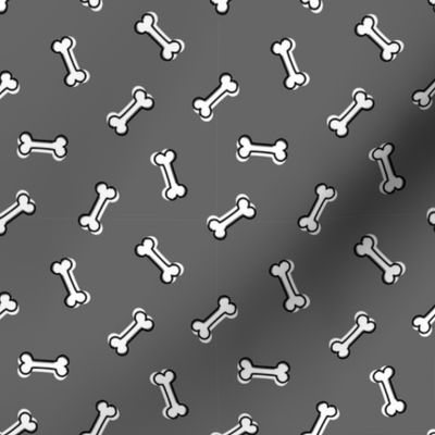 DOG Bone, Cute Dog Bandana, Dog Bone Treat, Dog Bones, Grey and White