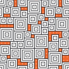 Abstract Squares with Orange