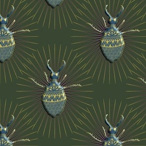 doodled doodlebugs starburst olive 3D