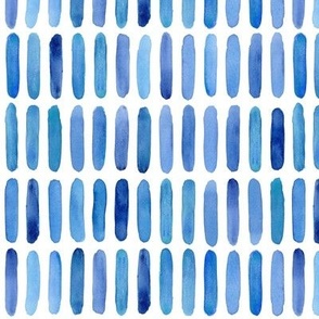Hand Painted Watercolor Blues Simple Marks Medium 