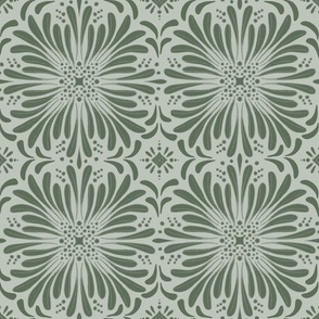 Dark Sage Green Artisan Tile
