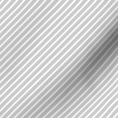 S - Diagonal Stripes Light Gray White Retro Vintage Classic Neutral
