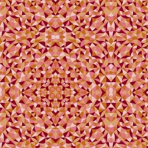Abstract Textured Color Block - in Pink Raspberry Apricot and Orange (Small Scale)