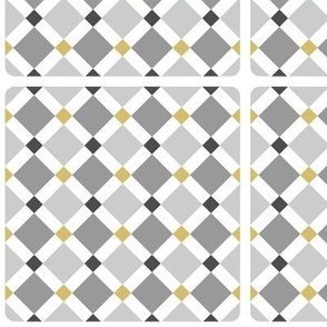 Grey yellow tiles - WALLAPPER