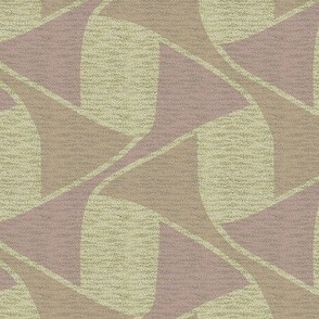 Twisted Hourglasses in Beige and Dusty Rose