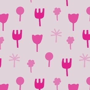 Floral Forest Barbie Pink Neon Flowers 