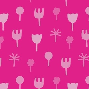 Floral Forest Barbie Pink Neon Flowers