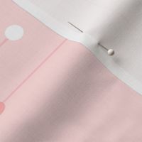 Retro Crosshatch / Mid Mod / Atomic / Blushing Pink / Large