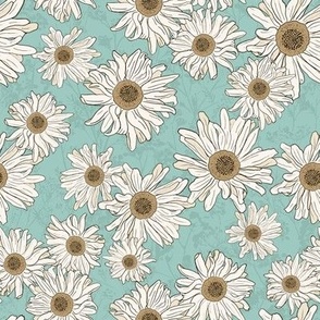Just Daisies Flower Teal 8x8 copy